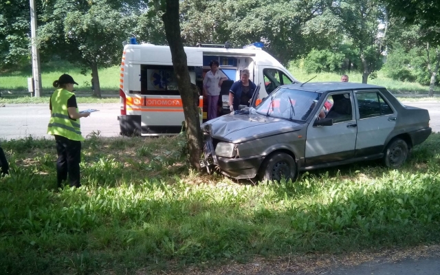 На Бабурке девушка влетела в дерево Фото № 0 На Бабурке девушка влетела в дерево Фото № 0