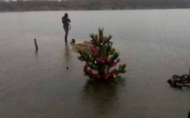Курьезы: Запорожские дайверы установили под водой елку и водили вокруг хоровод (ФОТО) Фото № 1 Курьезы: Запорожские дайверы установили под водой елку и водили вокруг хоровод (ФОТО) Фото № 1