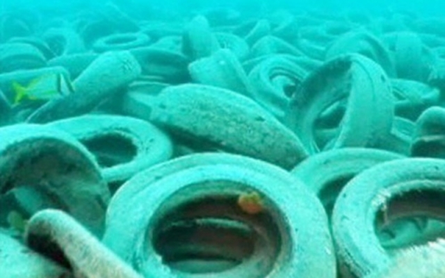 Азовское море в опасности: В Бердянске в воду сбрасывают шины (ФОТО) Фото № 1 Азовское море в опасности: В Бердянске в воду сбрасывают шины (ФОТО) Фото № 1