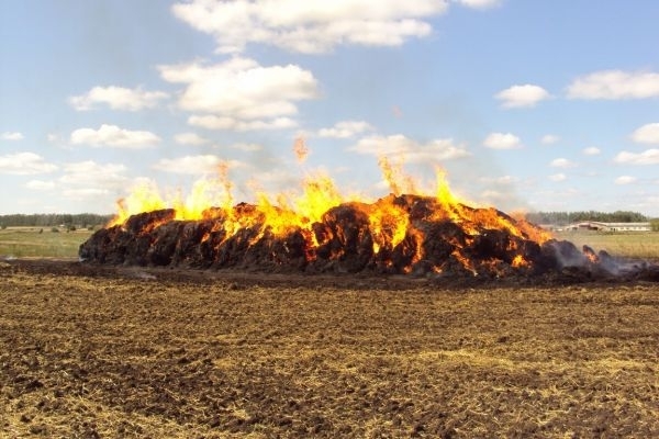 В Запорожской области вспыхнула тонна соломы Фото № 0 В Запорожской области вспыхнула тонна соломы Фото № 0