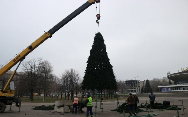 В Запорожье появилась ещё одна новогодняя ёлка (ФОТО) Фото № 1 В Запорожье появилась ещё одна новогодняя ёлка (ФОТО) Фото № 1