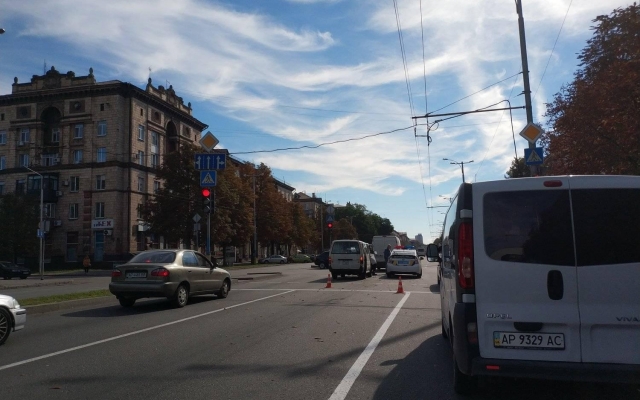 В центре Запорожья авария с участием В центре Запорожья авария с участием