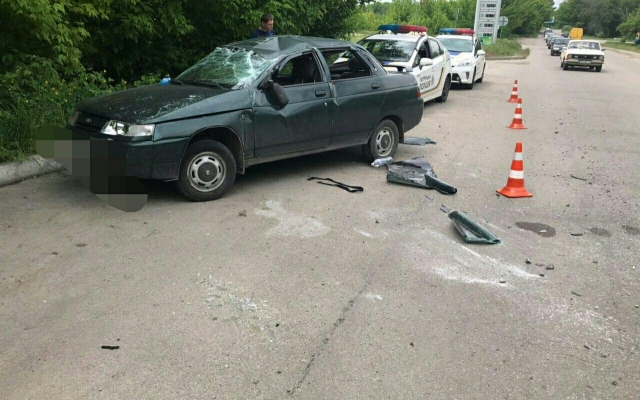 ДТП в Запорожье: Автомобиль ДТП в Запорожье: Автомобиль