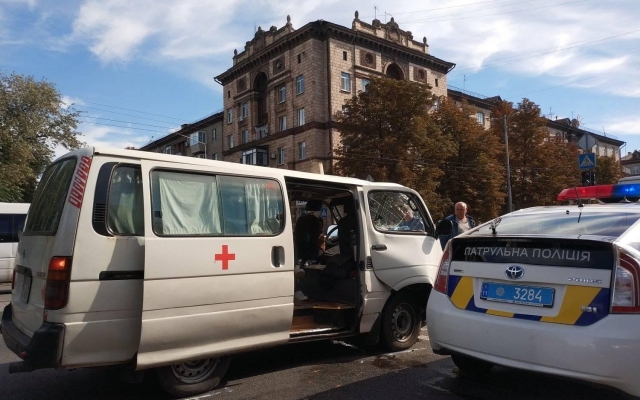 В центре Запорожья авария с участием В центре Запорожья авария с участием