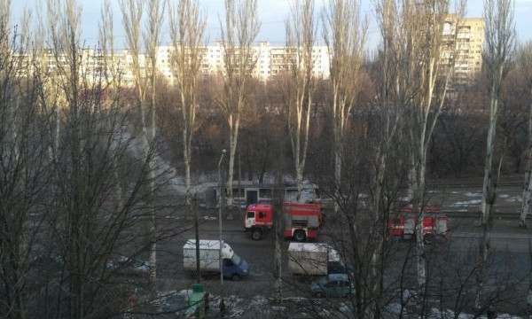 Сегодня утром в Запорожье горел трамвай (ФОТО)
