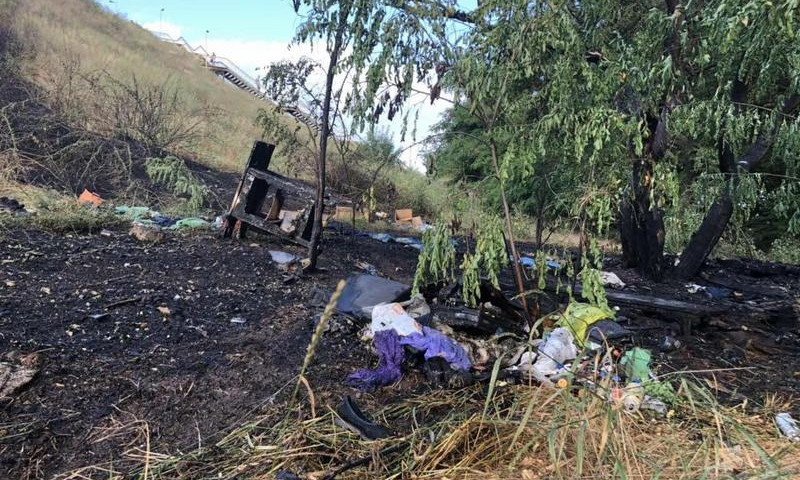 В Запорожской области сгорела ночлежка бомжей (ФОТО)