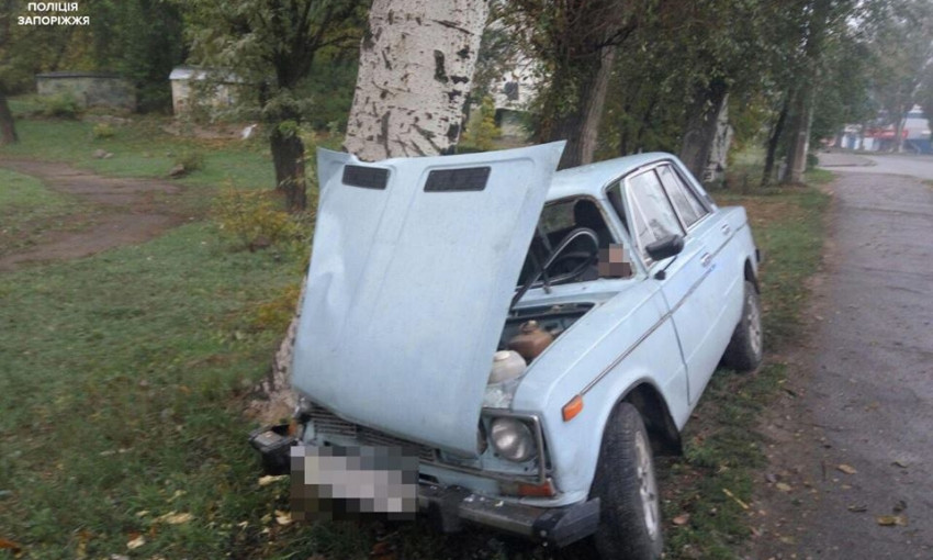 На Кичкасе водитель врезался в дерево (ФОТО)