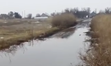 Появилось видео сегодняшнего подтопления в Запорожской области