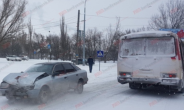 В Запорожской области автобус с пассажирами попал в аварию (ФОТО)