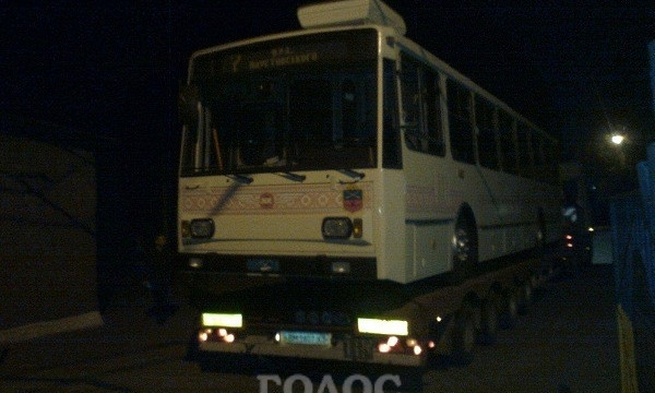 В Запорожье привезли первый европейский автобус