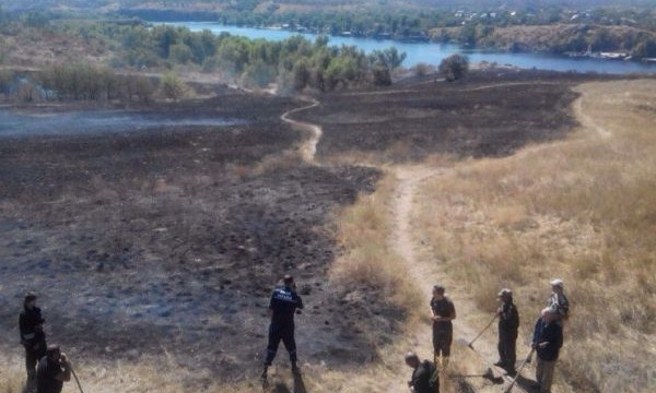 Сегодня из-за пожара выгорел 1 гектар Хортицы
