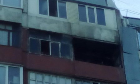 Фотофакт: На Бабурке горела многоэтажка