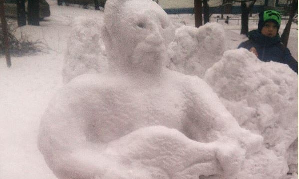 В Запорожье - необъявленный конкурс снеговиков
