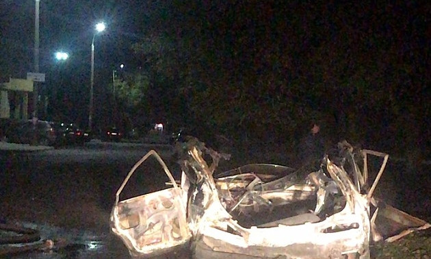 В Запорожской области ночью взорвался автомобиль (ФОТО)
