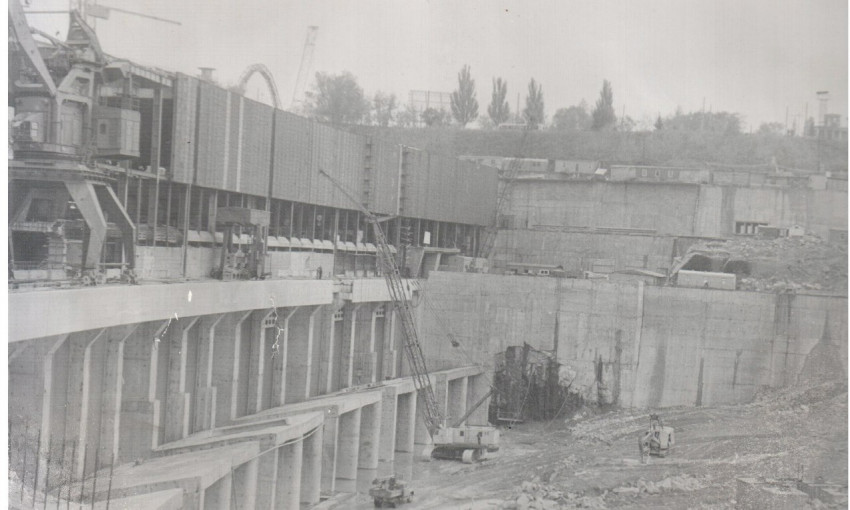 Фото строительства "ДнепроГЭСа" в 1969 году