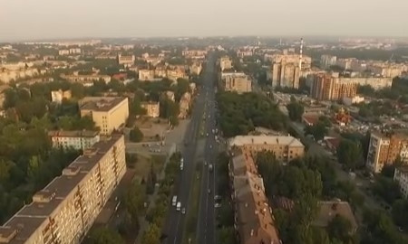 Оцените: уникальное видео запорожского проспекта с высоты