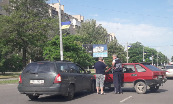 Курьезы: В Запорожской области автомобилист чинил авто после аварии прямо на дороге (ФОТО)