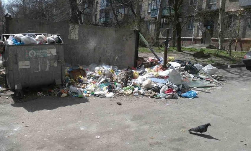 На Победе три месяца не вывозят мусор, район утопает в отходах (ФОТО)