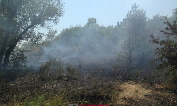 В сети появились фото очередного крупного пожара на Хортице