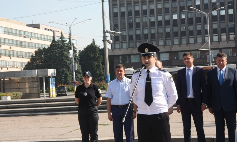 Появилось видео, как праздновали профессиональный праздник запорожские полицейские