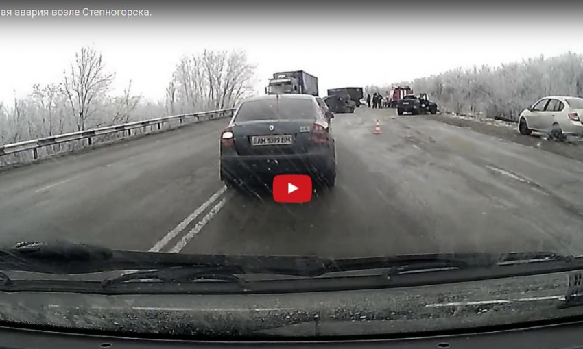 В сети выложили видео смертельной аварии под Запорожьем