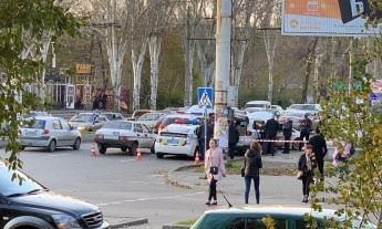В Запорожье полиция задержала автомобиль «BMW» из которой производились выстрелы