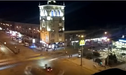 Смотрите: уникальное видео запорожского проспекта
