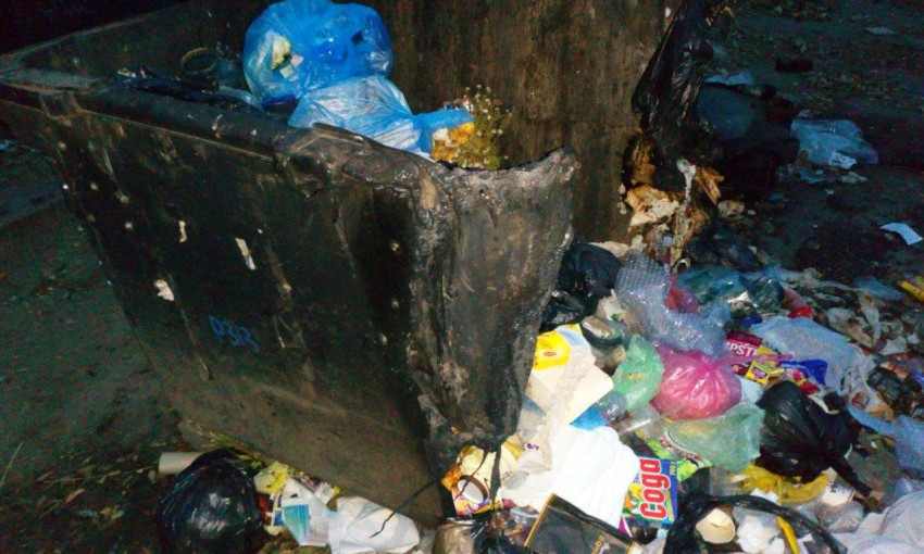В Запорожье горело 4 мусорных контейнера