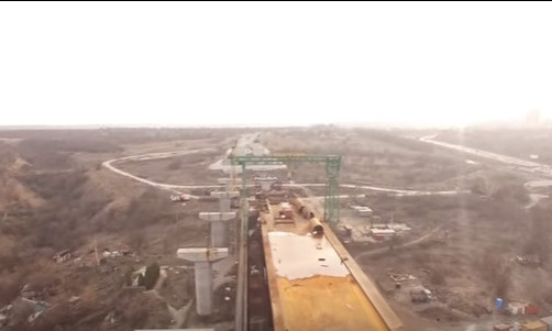 Видео запорожских мостов с высоты птичьего полета