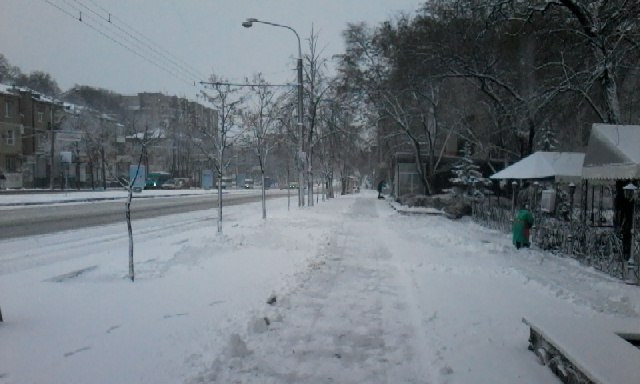 В сети появилось необычное видео зимы в Запорожье